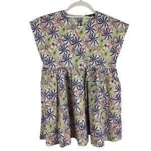 Neon Rebels Flower Fireworks Cotton Girls Dress